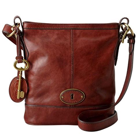 fossil leather strap bags